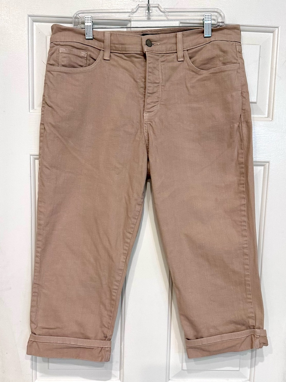 NYDJ Khaki Capri Cuffed Pants (Size 14)